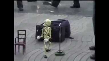 Blurred Dancing dank skeleton meme template