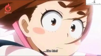 Blurred Uraraka blushes meme template