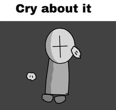 Blurred Grunt cry about it meme template