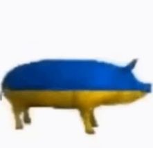 Blurred Ukrainian Pig meme template