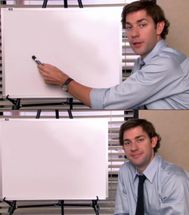 Blurred Jim Halpert Explains meme template