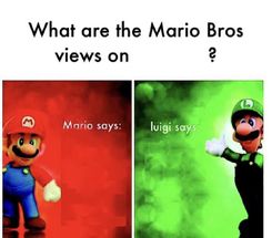 Blurred Mario Bros Views meme template