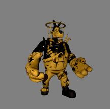 Blurred bendy brute boris scream meme template