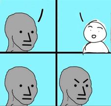 Blurred NPC Meme meme template