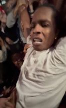 Blurred Asap Rocky falling meme template