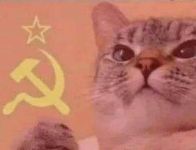 Blurred Communist Cat meme template