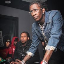 Blurred Young Thug and Lil Durk troubleshooting meme template