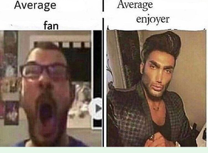 Average BLANK Fan VS Average BLANK Enjoyer meme