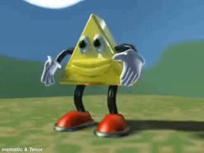 Blurred Dancing Triangle meme template