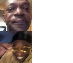 Black Guy Crying and Black Guy Laughing meme