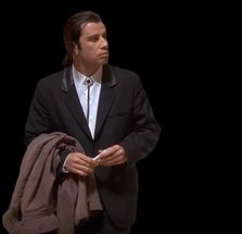Blurred John Travolta Turn Gif meme template