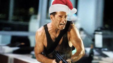 Blurred Die hard christmas meme template