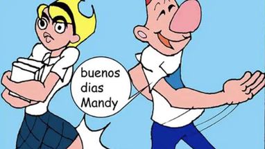 Blurred Buenos Dias Mandy meme template