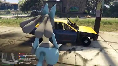 Blurred Lucario Kicks Car meme template