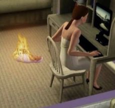 Blurred Baby Burning While Mommy Uses The Computer meme template