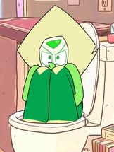 Blurred Peridot in the toilet meme template