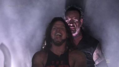 Blurred AJ Styles  Undertaker meme template