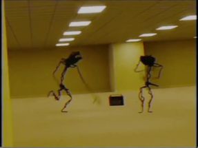 Blurred Backrooms entities dancing meme template